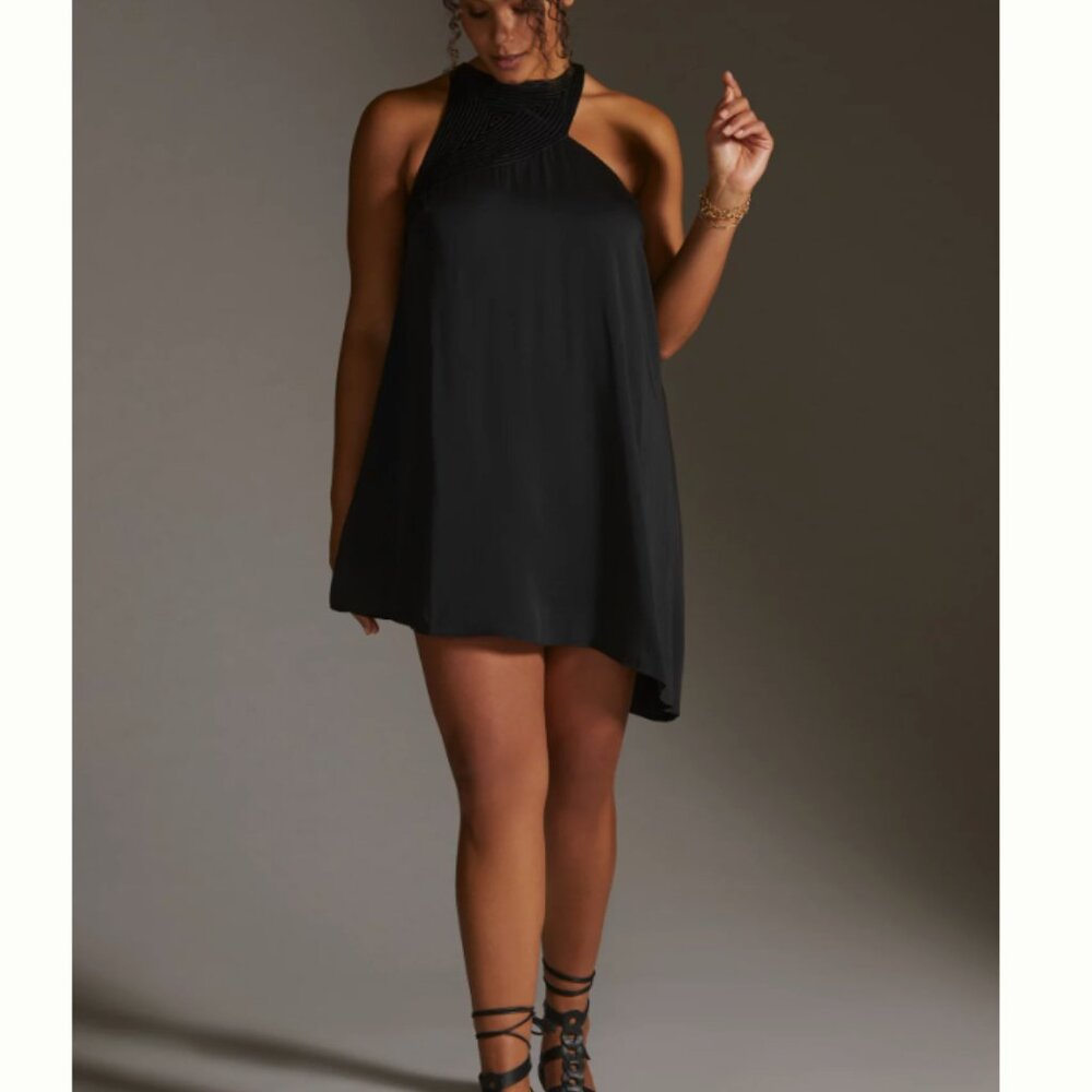 NWT Anthropologie Cutout-Halter Mini Dress SZ 12